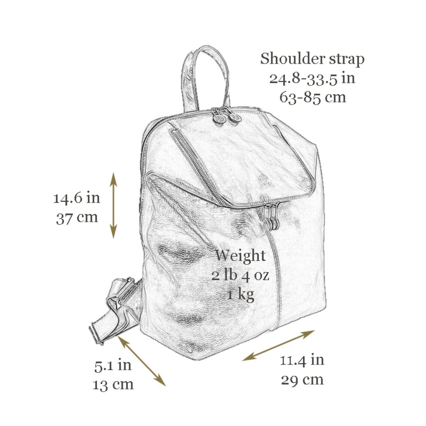 Leather Backpack for Women - A Bend in the River