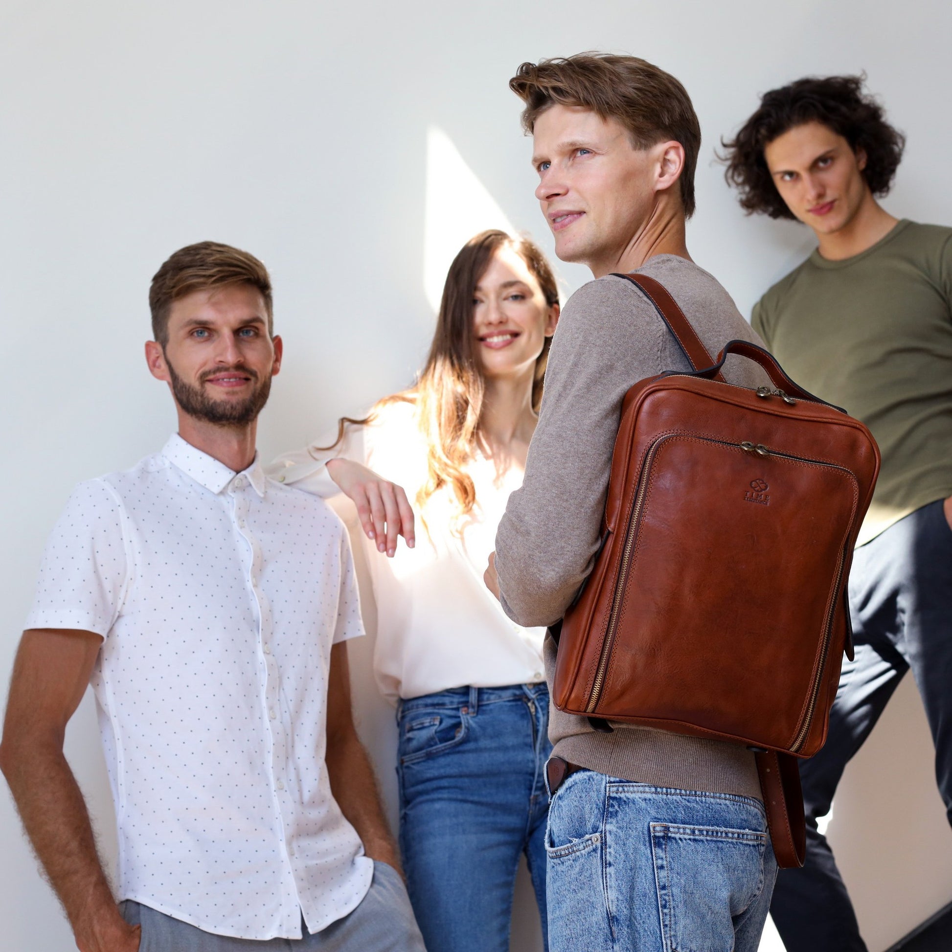 Leather Backpack - The Sun Also Rises Backpack Time Resistance   