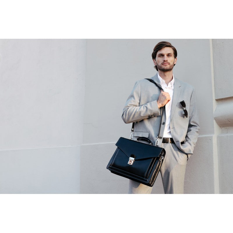 Classic Design Leather Briefcase - The Magus Briefcase Time Resistance   