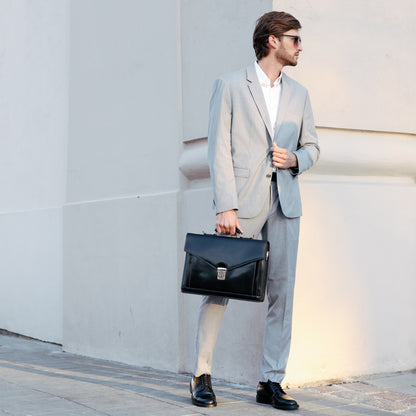 Classic Design Leather Briefcase - The Magus Briefcase Time Resistance   