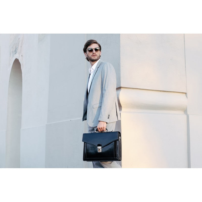 Classic Design Leather Briefcase - The Magus Briefcase Time Resistance   