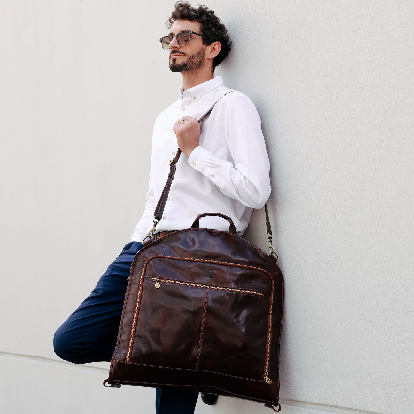 Leather Garment Bag - Travels with Charley Duffel Bag Time Resistance   