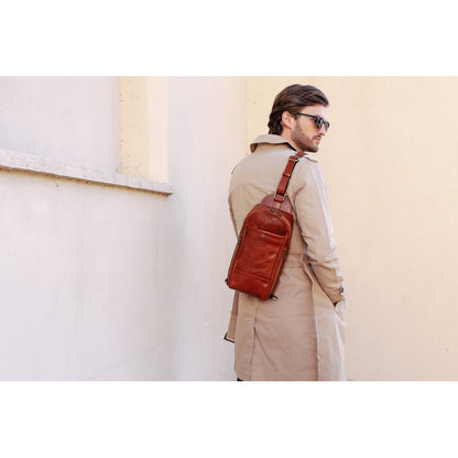 Leather Chest Bag Sling Bag - Murphy Accessories Time Resistance   