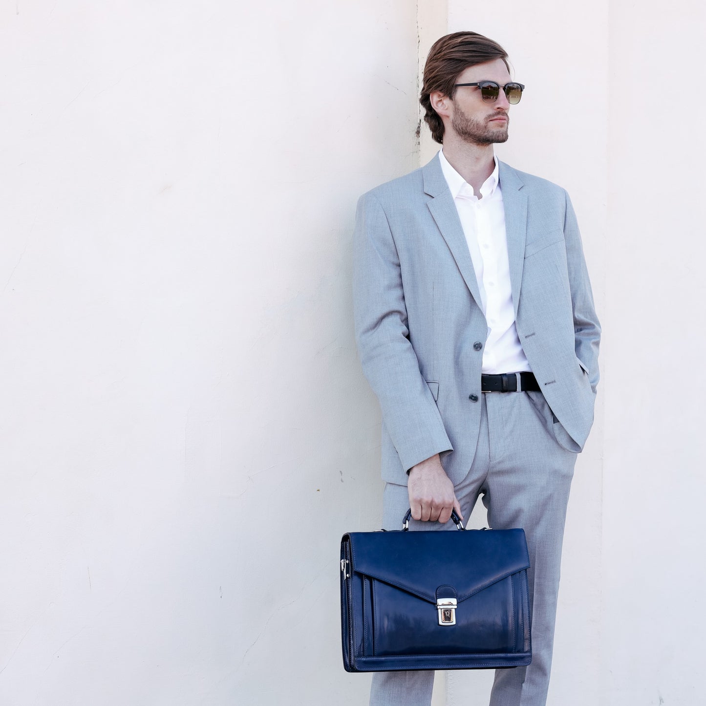 Classic Design Leather Briefcase - The Magus Briefcase Time Resistance   