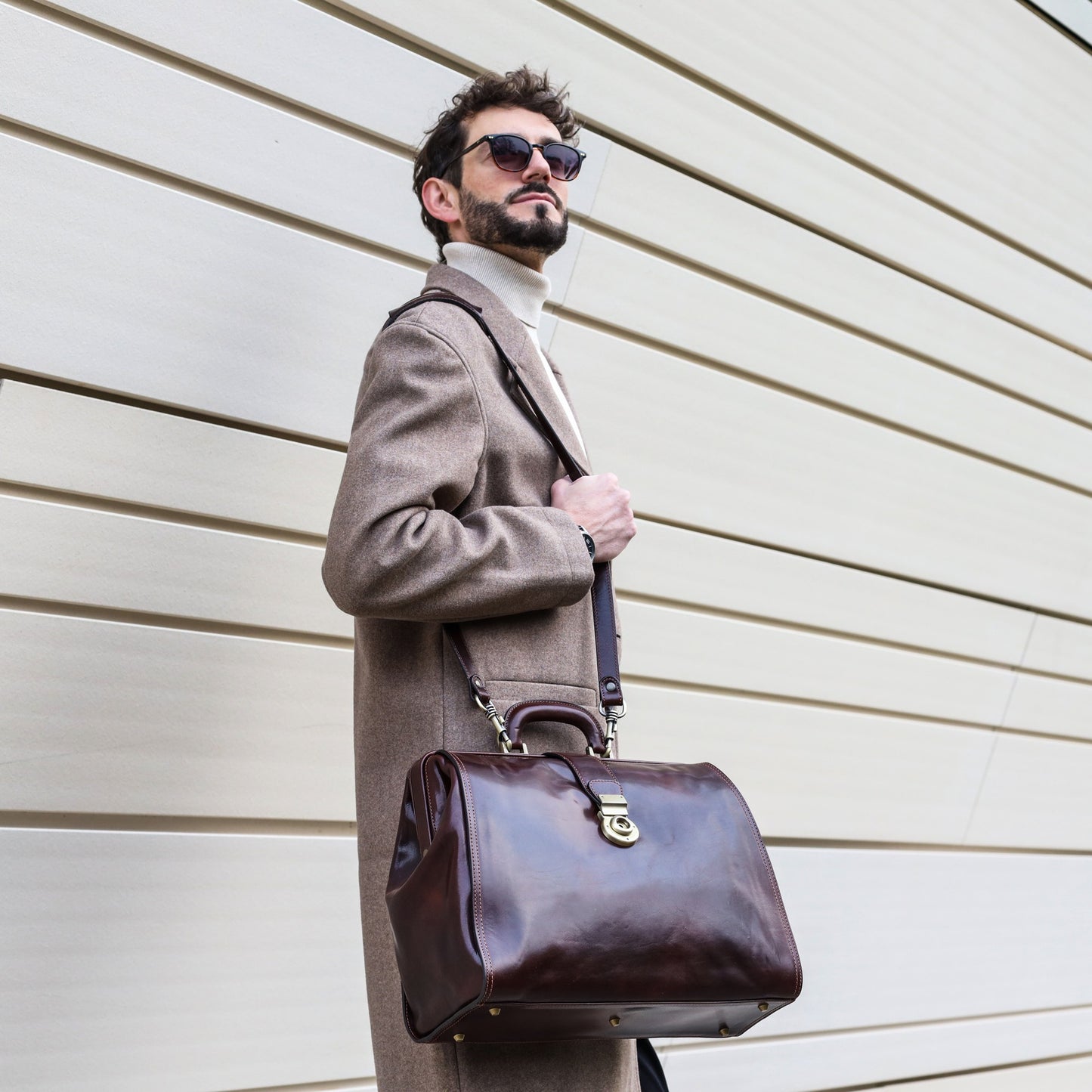 Brown Large Leather Doctor Bag - Mrs Dalloway Doctor Bag Time Resistance   