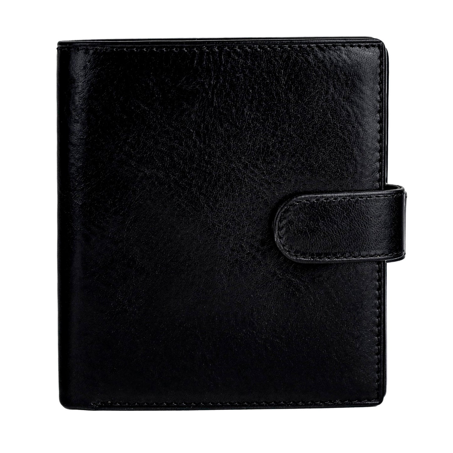 Leather Bifold Wallet with a Snap Closure - Ironweed