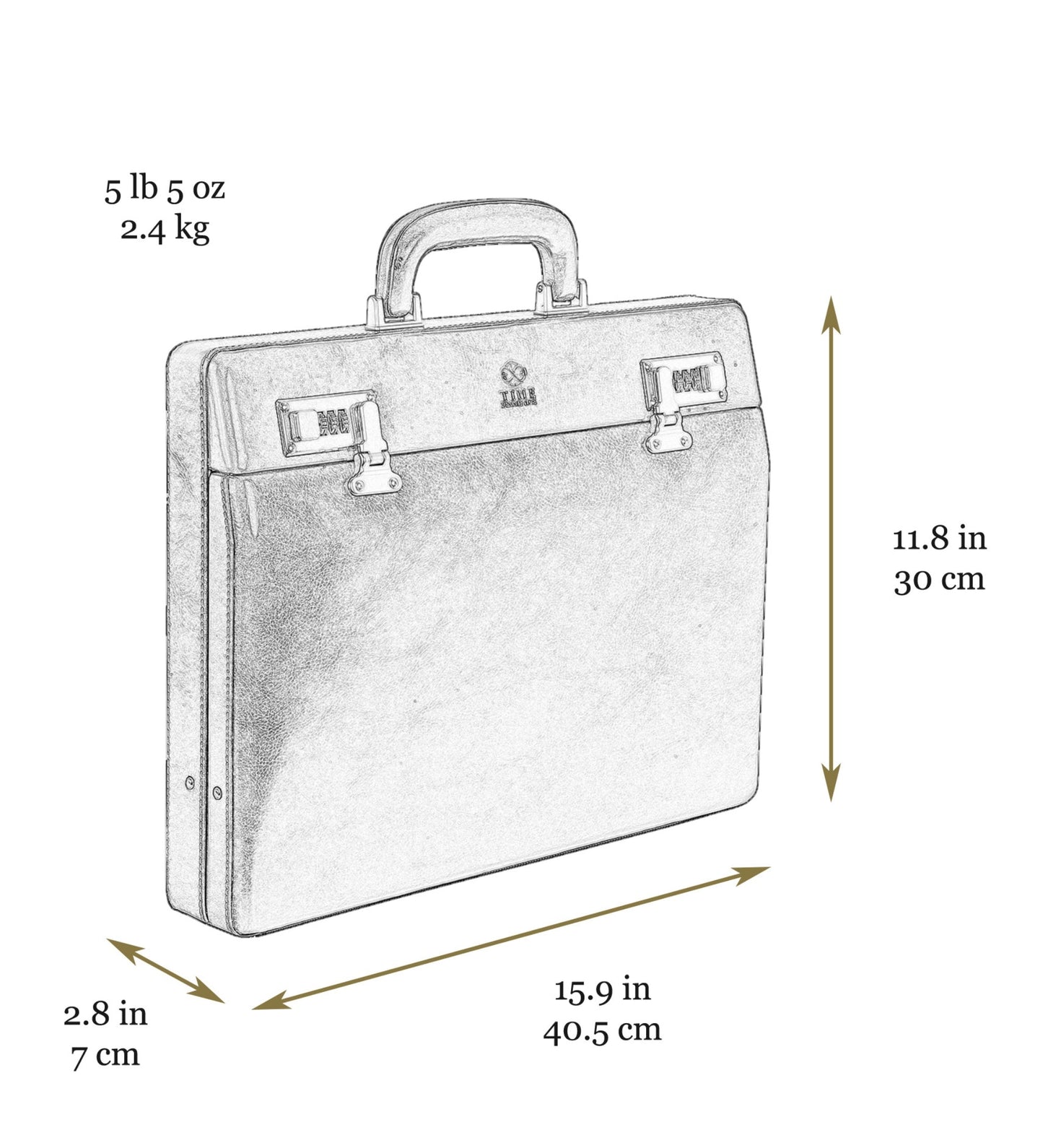 Attaché-case en cuir Porte-documents - The Golden Bowl