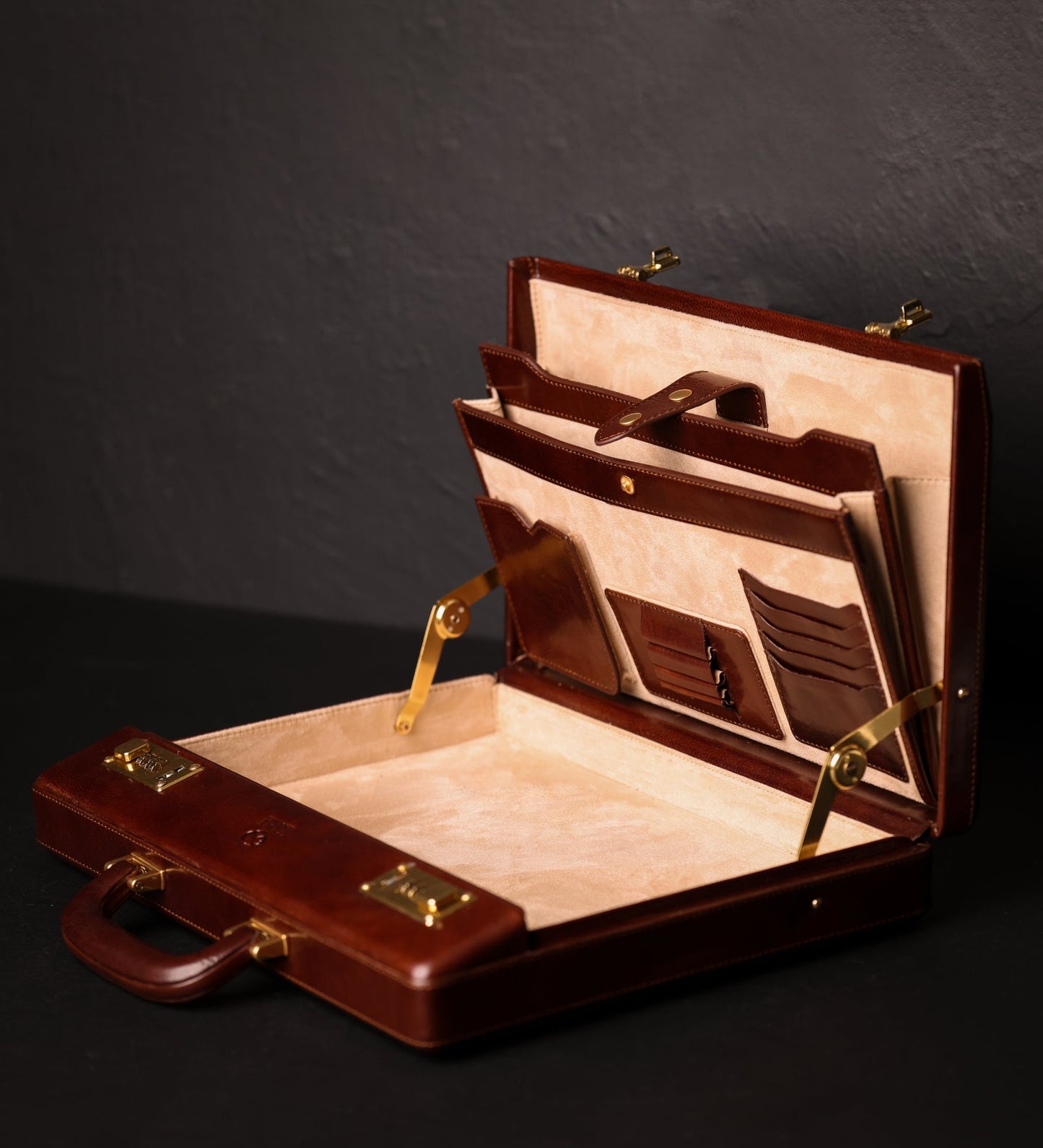 Attaché-case en cuir Porte-documents - The Golden Bowl