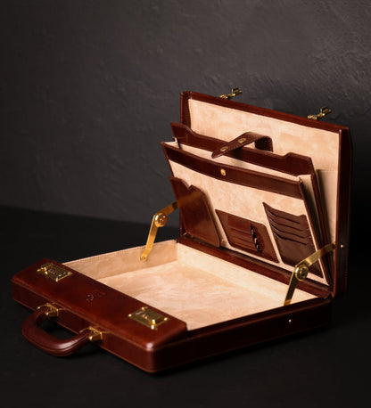 Attaché-case en cuir Porte-documents - The Golden Bowl