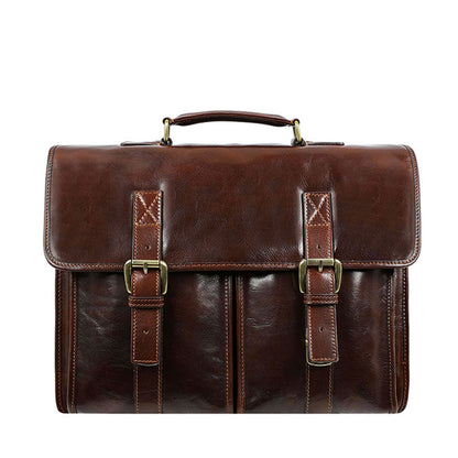 Leather Briefcase, Satchel Bag - The Time Machine