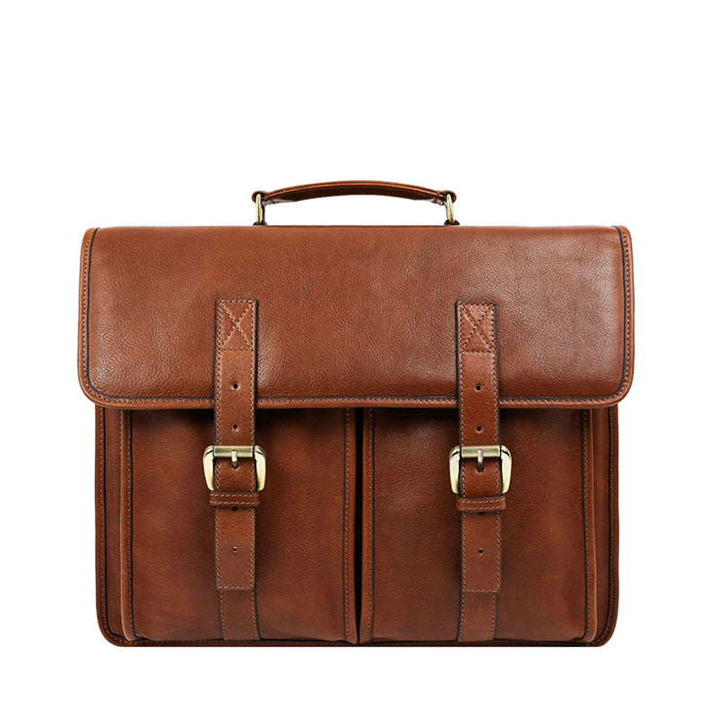 Leather Briefcase, Satchel Bag - The Time Machine