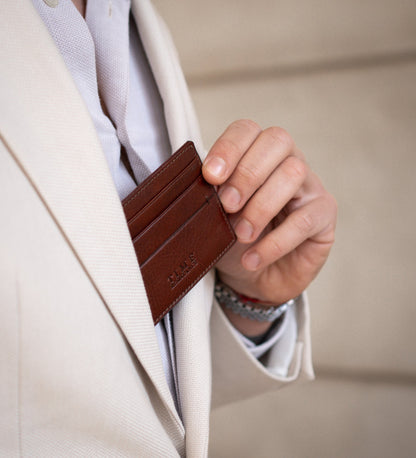 Leather Credit Card Case Business Card Case - Fireflies