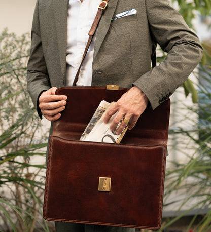 Porte-documents en cuir - The Sound of the Mountain