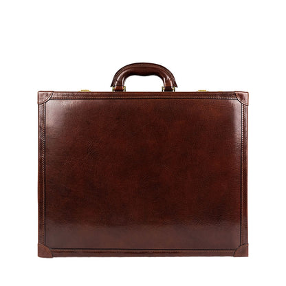 Small Leather Attaché Case Briefcase - The House of Mirth