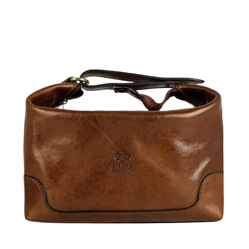 Leather Toiletry Bag - Autumn Leaves Accessories Time Resistance   