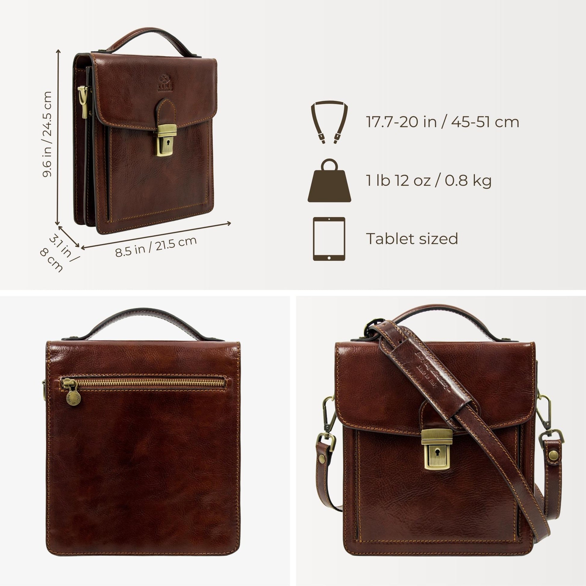 Small Leather Briefcase - Walden Briefcase Time Resistance   