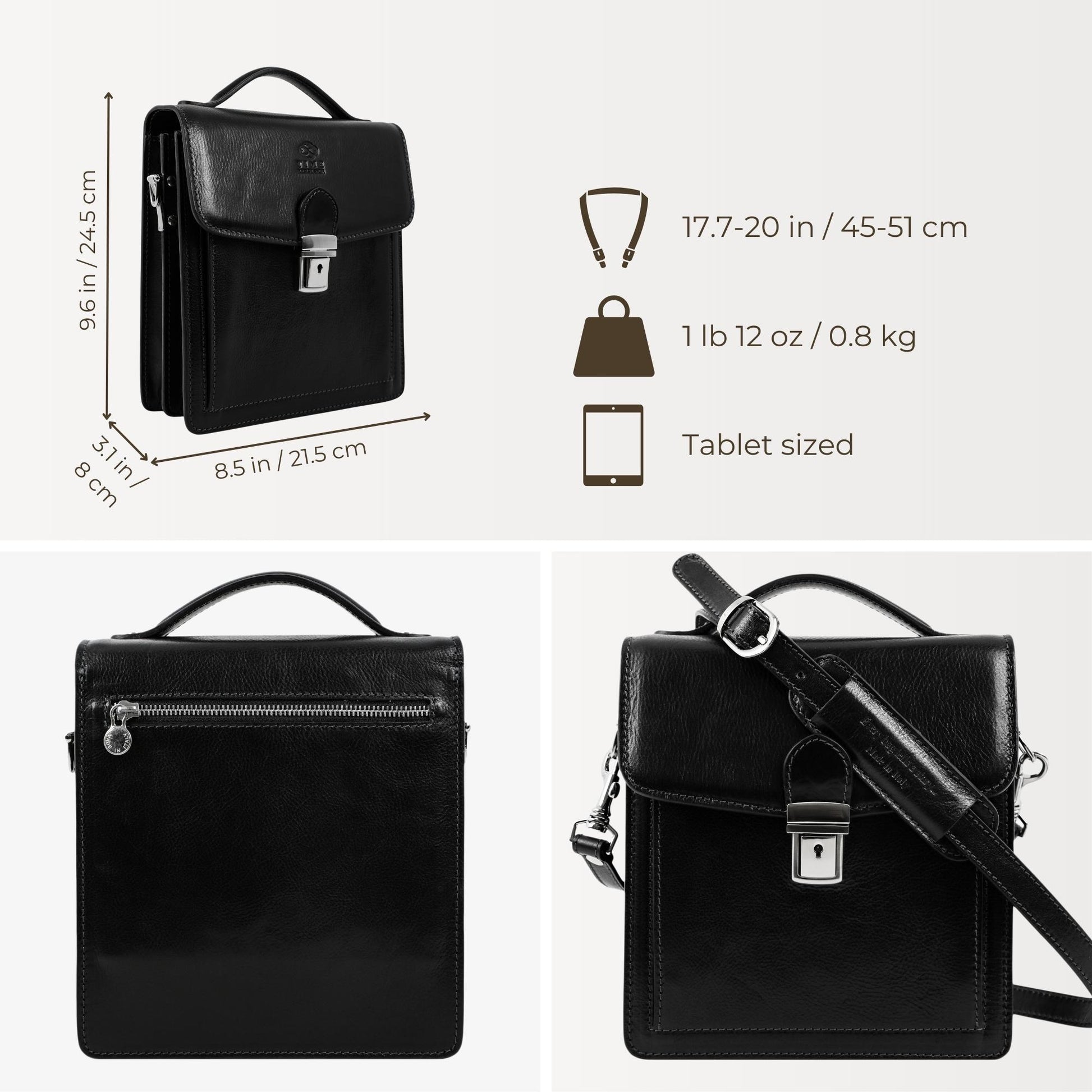 Small Leather Briefcase - Walden Briefcase Time Resistance   