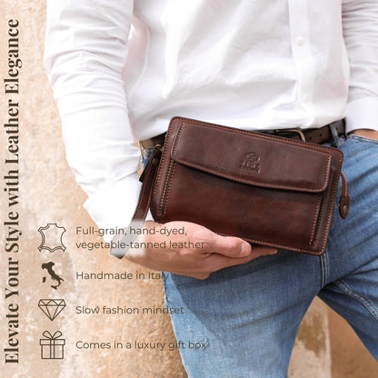 Leather Clutch Purse - Decameron Accessories Time Resistance   