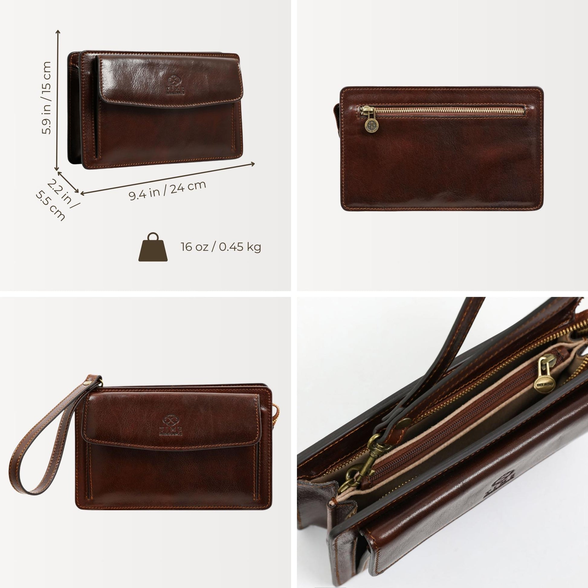 Leather Clutch Purse - Decameron Accessories Time Resistance   