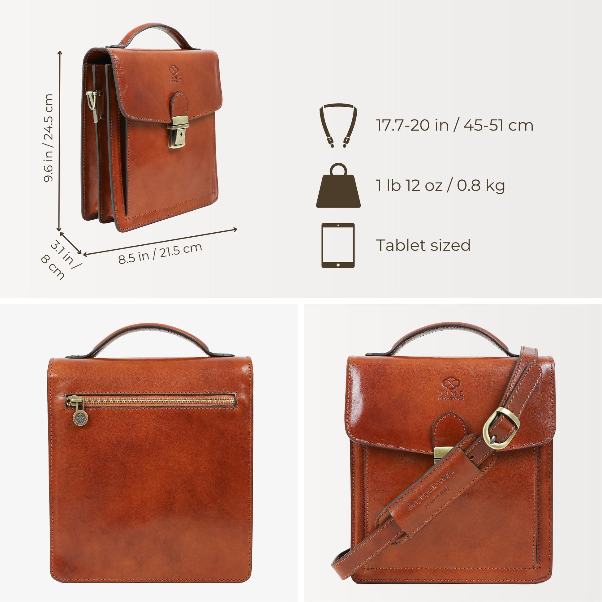 Small Leather Briefcase - Walden Briefcase Time Resistance   