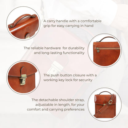 Small Leather Briefcase - Walden Briefcase Time Resistance   