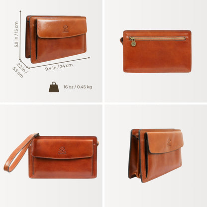 Leather Clutch Purse - Decameron Accessories Time Resistance   