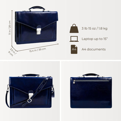 Classic Design Leather Briefcase - The Magus Briefcase Time Resistance   