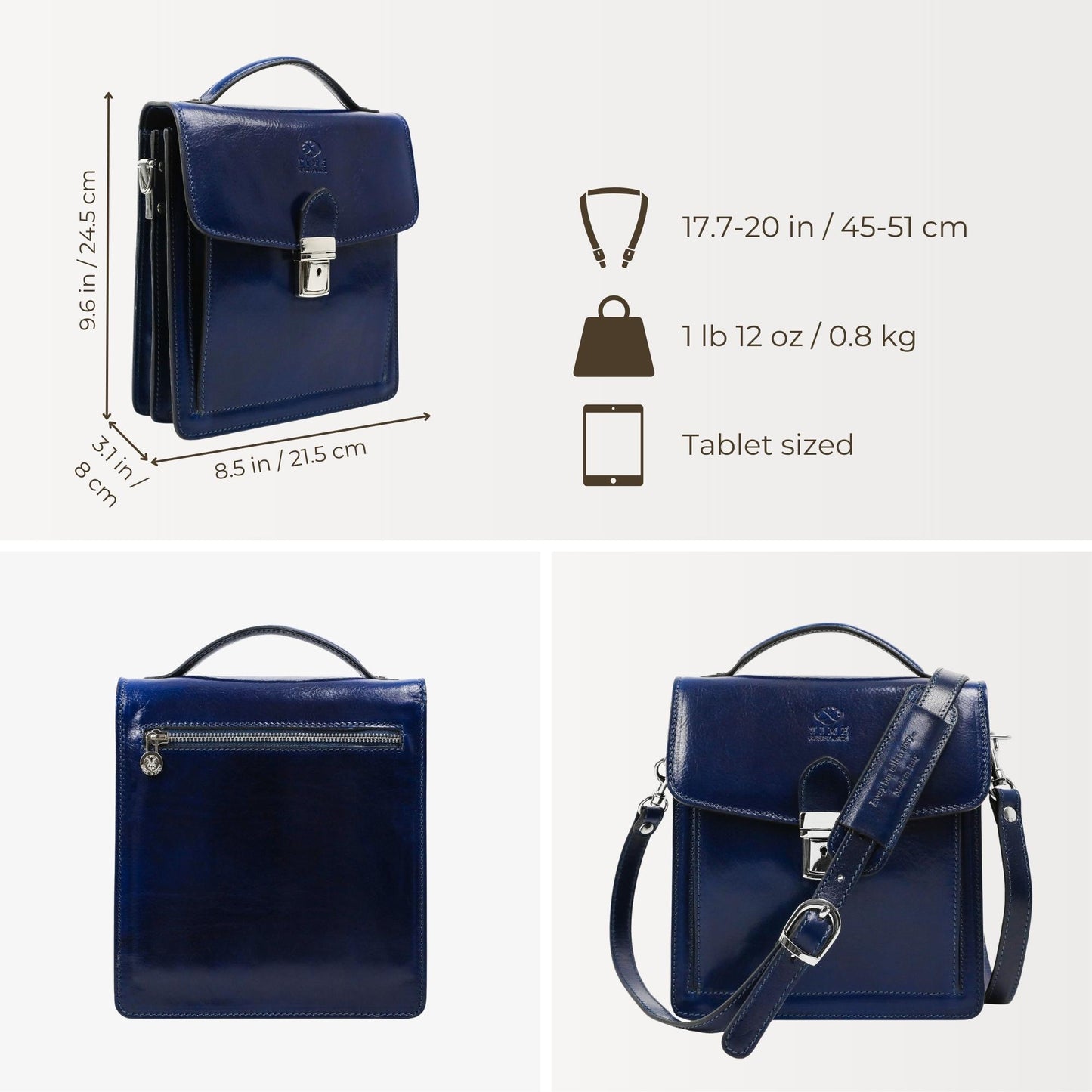 Small Leather Briefcase - Walden Briefcase Time Resistance   