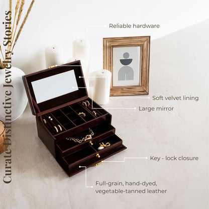 Leather Jewelry Box - Beloved Accessories Time Resistance   