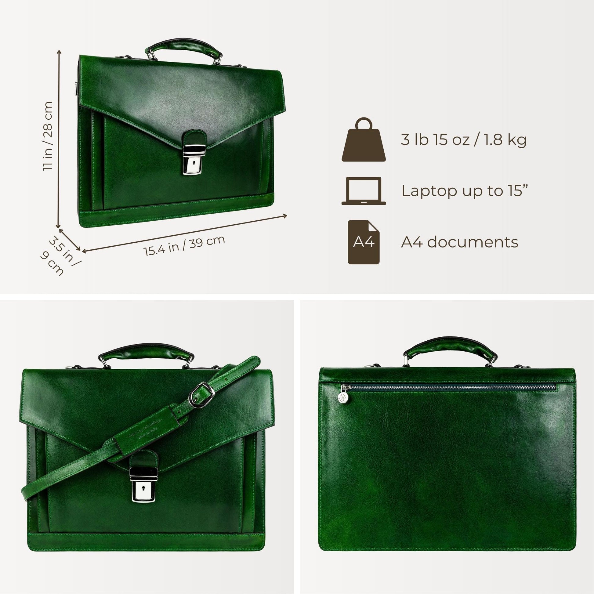 Classic Design Leather Briefcase - The Magus Briefcase Time Resistance   