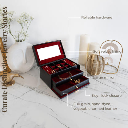 Leather Jewelry Box - Beloved Accessories Time Resistance   