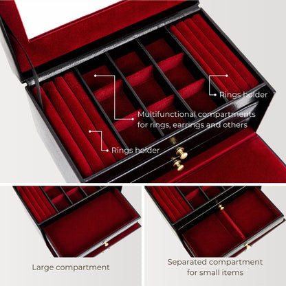 Leather Jewelry Box - Beloved Accessories Time Resistance   