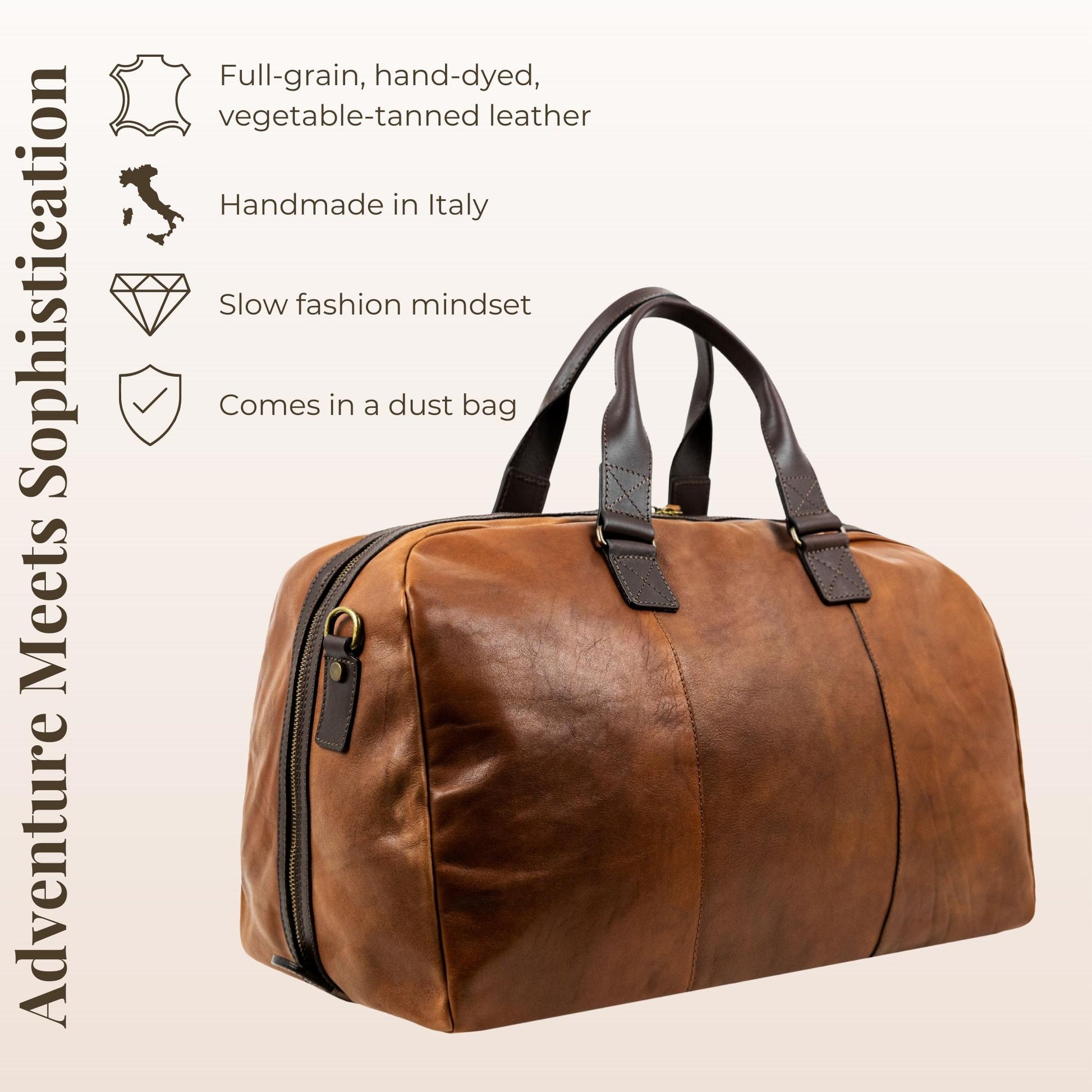 Leather Duffel Bag - The Day of The Locust Duffel Bag Time Resistance   