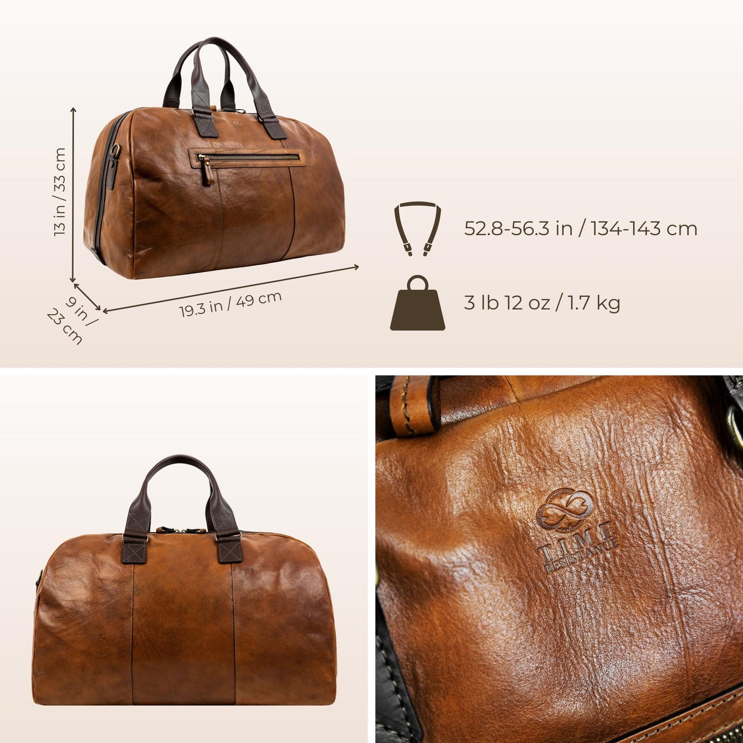 Leather Duffel Bag - The Day of The Locust Duffel Bag Time Resistance   