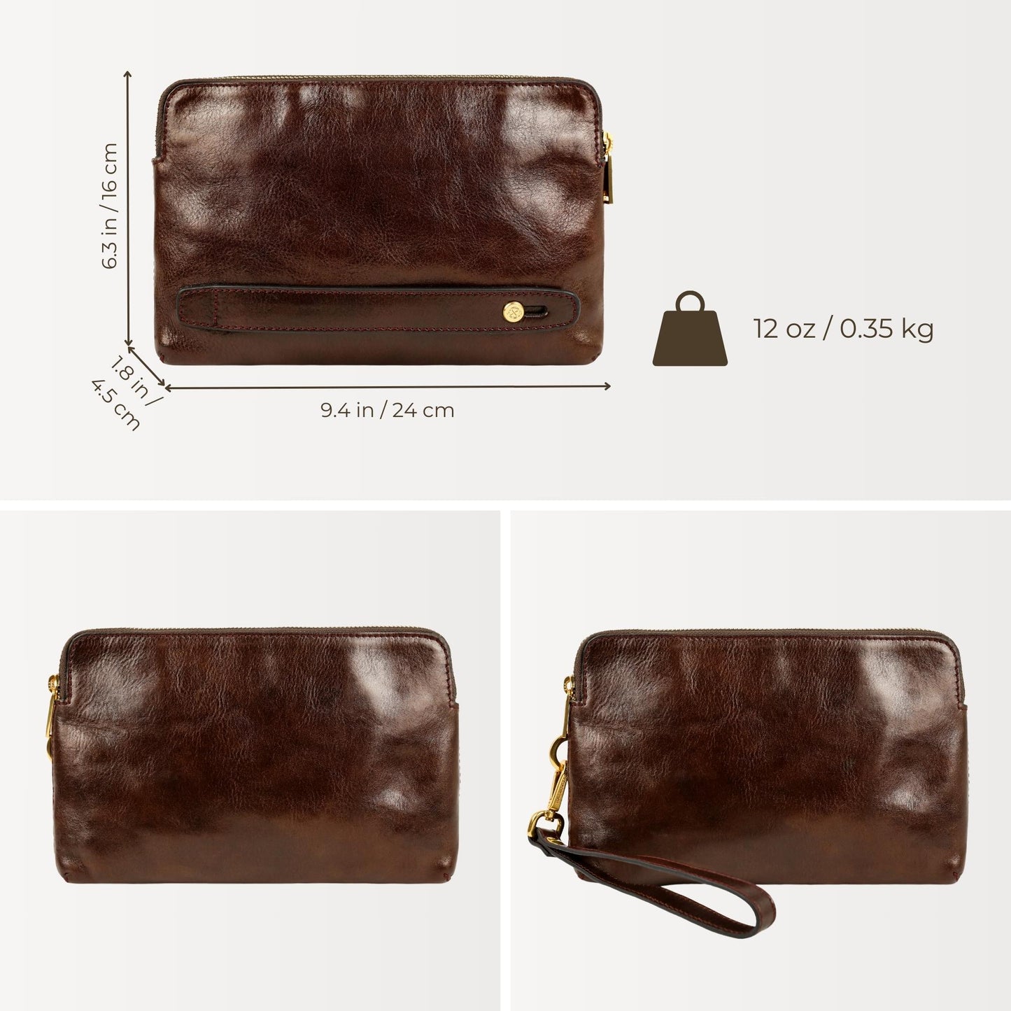 Leather Clutch - Ulysses Accessories Time Resistance   