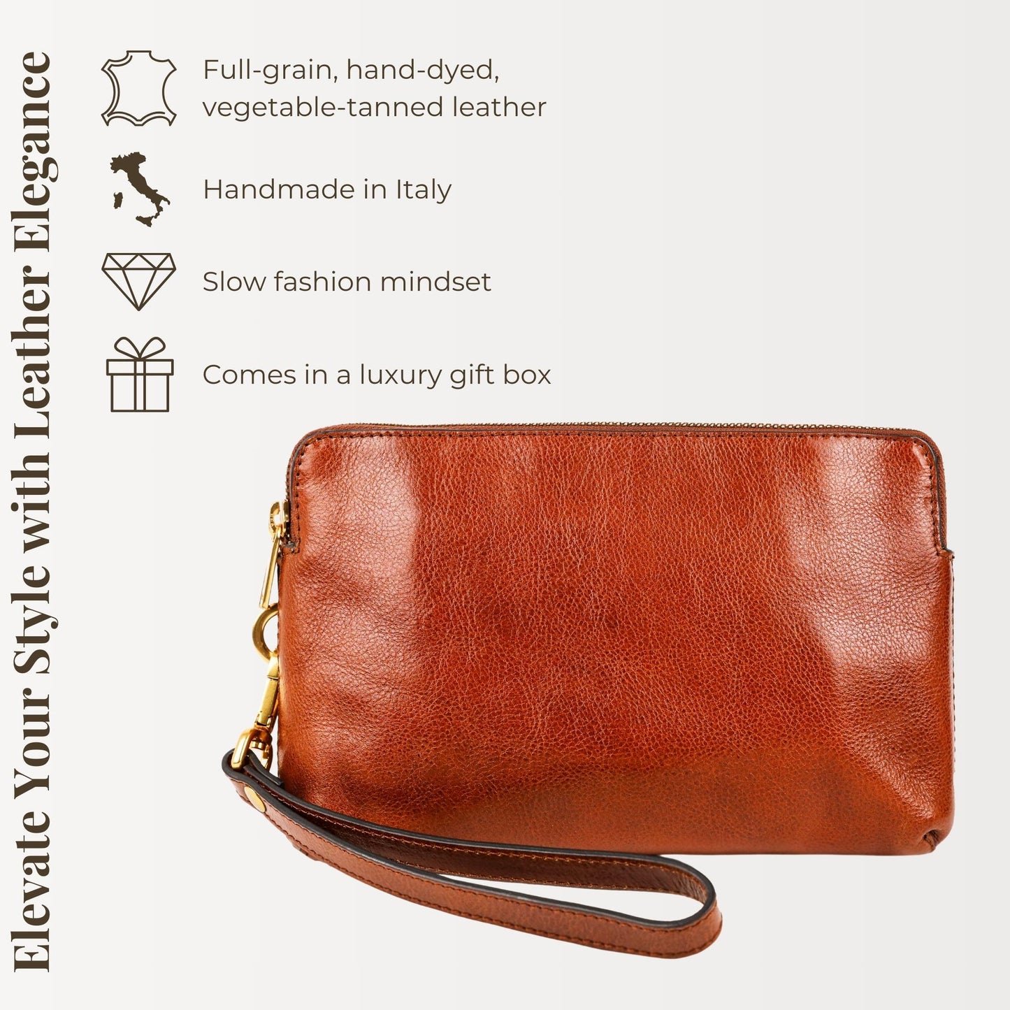 Leather Clutch - Ulysses Accessories Time Resistance   