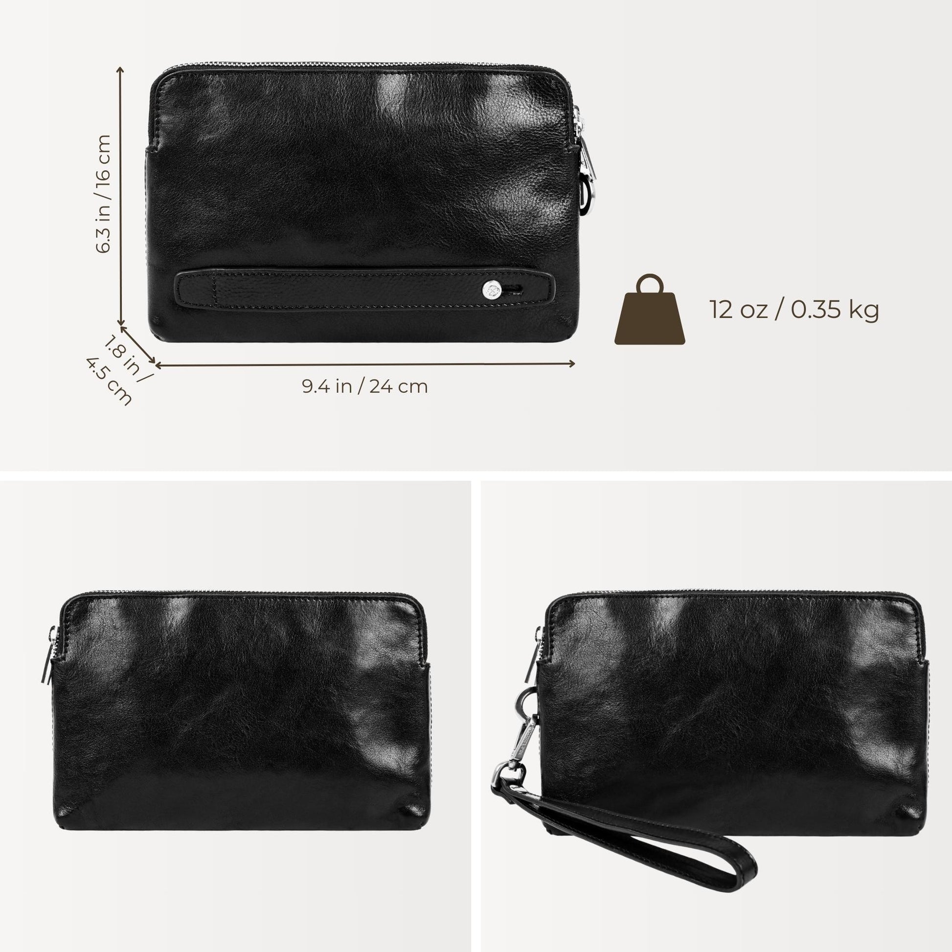 Leather Clutch - Ulysses Accessories Time Resistance   