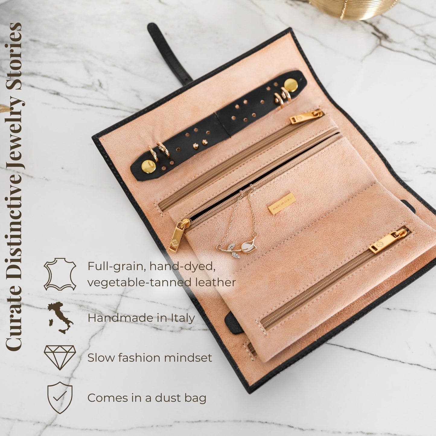 Leather Jewelry Case - Madame Bovary Accessories Time Resistance   