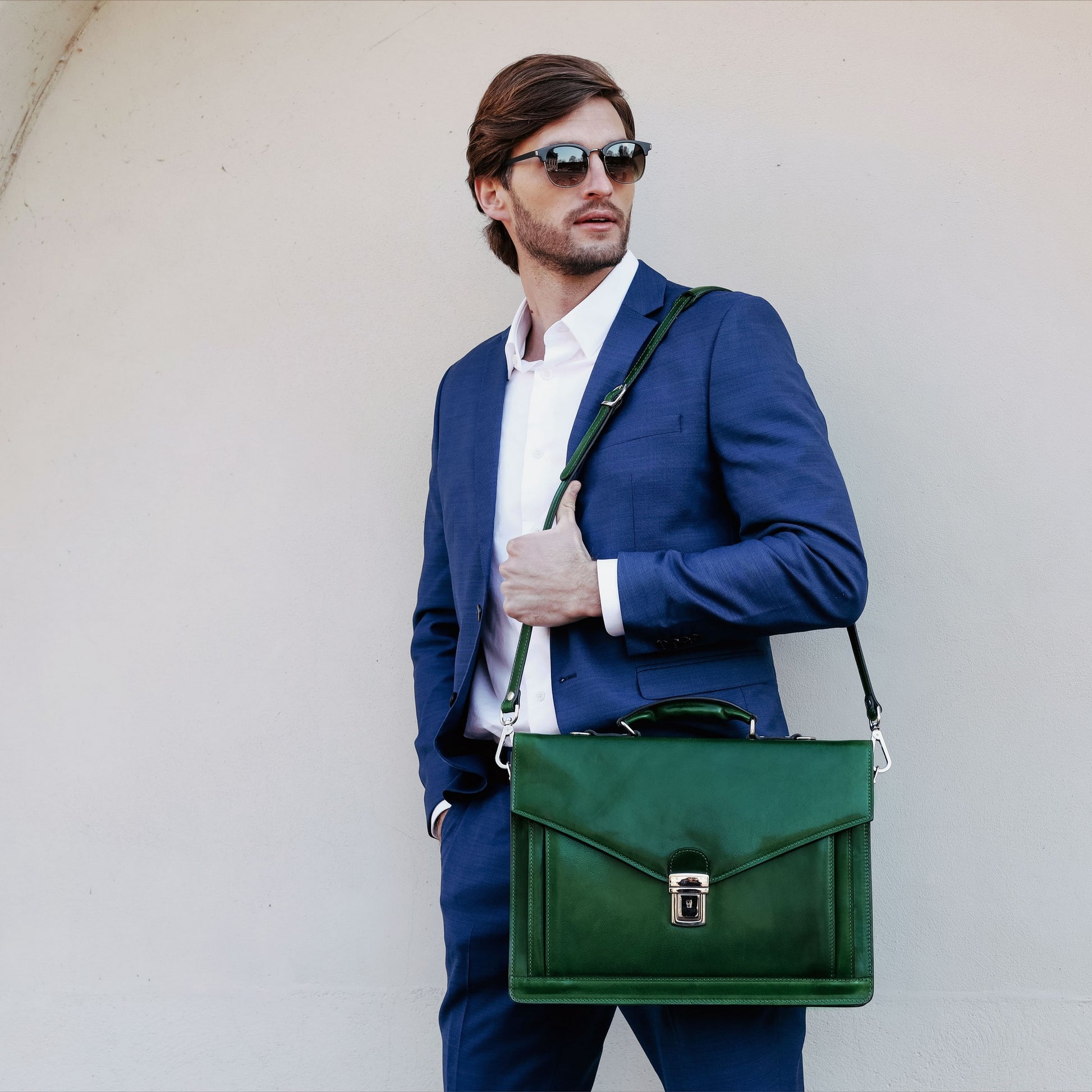 Classic Design Leather Briefcase - The Magus Briefcase Time Resistance   