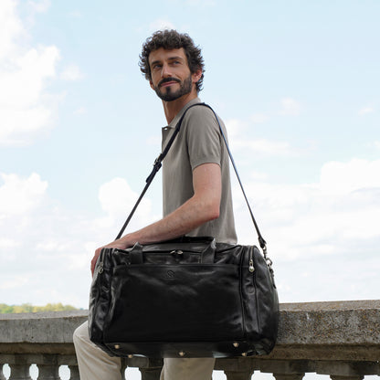 Große Duffle Bag aus italienischem Leder - The Hitchhikers Guide to the Galaxy