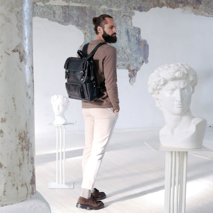 Leather Backpack - The Good Earth Backpack Time Resistance   
