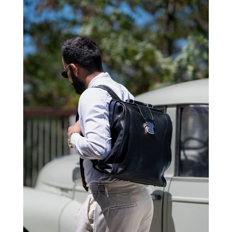 Leather Backpack - A Brief Story of Time Backpack Time Resistance   