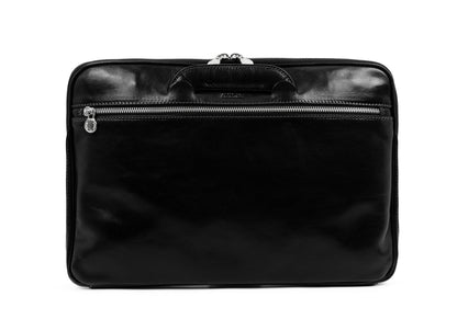 Leather Briefcase Laptop Bag - Brave New World Briefcase Time Resistance   