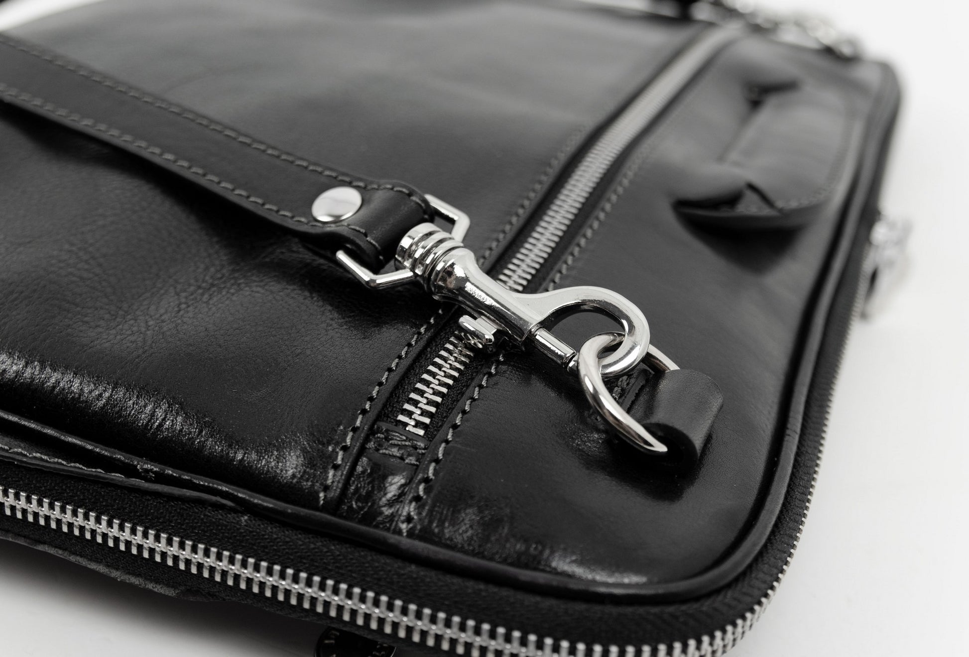 Leather Briefcase Laptop Bag - Brave New World Briefcase Time Resistance   