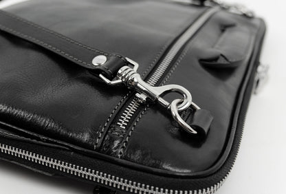Leather Briefcase Laptop Bag - Brave New World Briefcase Time Resistance   