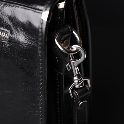 Leather Briefcase Laptop Bag - Illusions