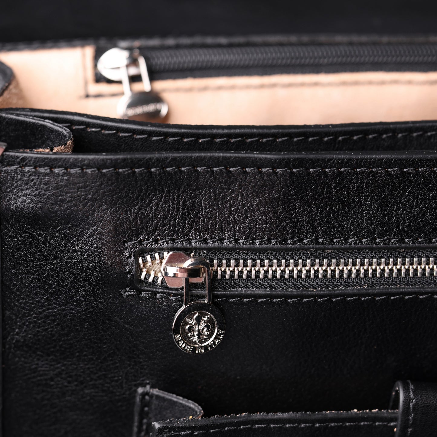 Leather Briefcase Laptop Bag - Illusions