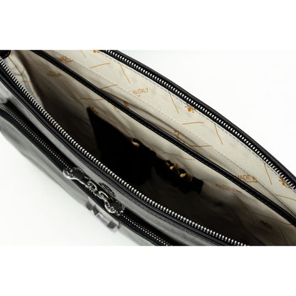 Leather Briefcase Laptop Bag  - In Cold Blood
