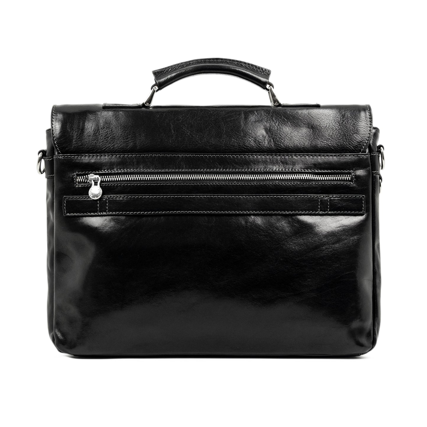 Leather Briefcase Laptop Bag  - In Cold Blood