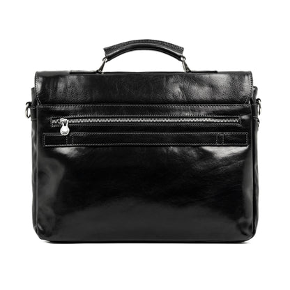 Leather Briefcase Laptop Bag  - In Cold Blood
